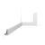 sx162RAL9003 listwa podłogowa niska 4 cm kanciasta prosta