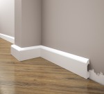 Malowana biała listwa przypodłogowa 4 cm LPC 04M RAL9003 Creativa