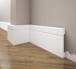 Malowana biała listwa przypodłogowa 11 cm LPC 20M RAL9003 Creativa