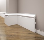 Malowana biała listwa przypodłogowa 12 cm LPC 22M RAL9003 Creativa