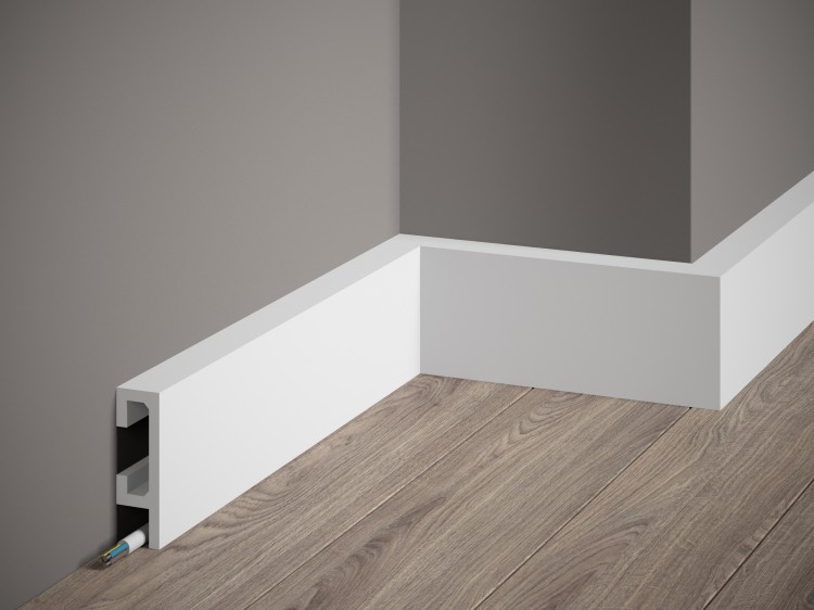 QL019 listwa przypodłogowa Mardom Decor, przygotowana pod oświetlenie LED