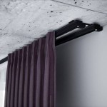 ZS2-250 Czarna szyna aluminiowa do firan dwutorowa 250 cm